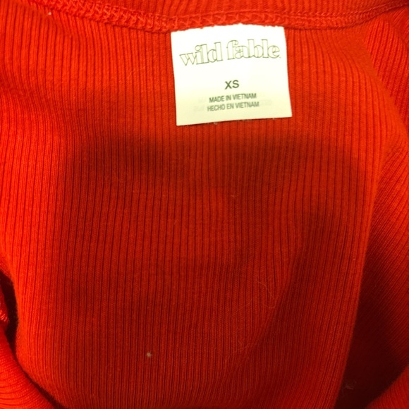 Wild Fable Scarlet Ribbed Top - Picture 3 of 3